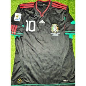 Blanco Mexico 2010 WORLD CUP Away Black Soccer Jersey Shirt M SKU# P41397